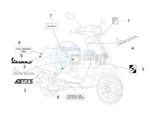 S 125 4T 2V E3 Taiwan drawing Plates - Emblems