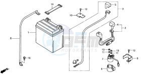 TRX350FM FOURTRAX drawing BATTERY