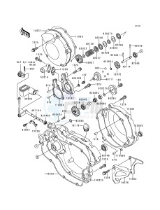 KX 125 K [KX125] (K5) [KX125] drawing ENGINE COVER-- S- -