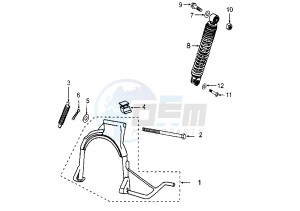 VIVACITY - 50 cc drawing REAR SUSPENSION