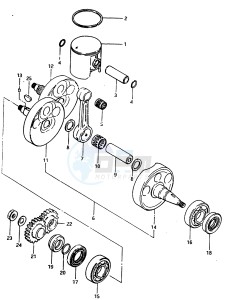 RM250 (Z-D) drawing CRANKSHAFT