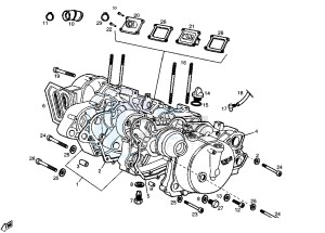 RCR 50 drawing Crankcase