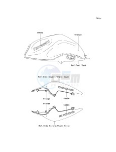 ZR 1000 B [Z1000 EUROPEAN] (B7F-B9F) B7F drawing DECALS-- ORANGE- --- B7F- -