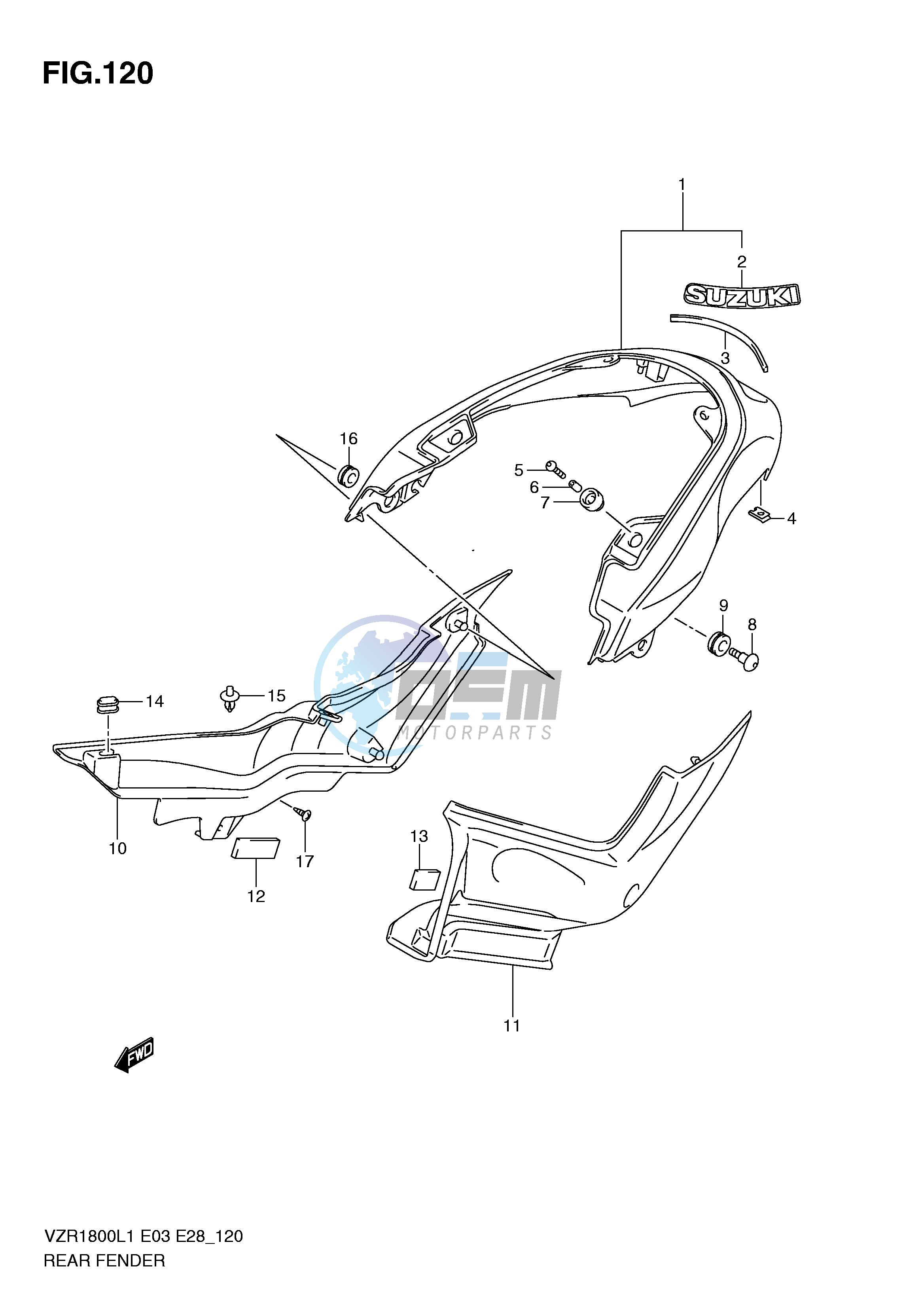 REAR FENDER (VZR1800L1 E28)