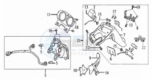 JET EURO X 50 drawing TAIL LIGHT - INDICATORS - REAR MUDGUARD