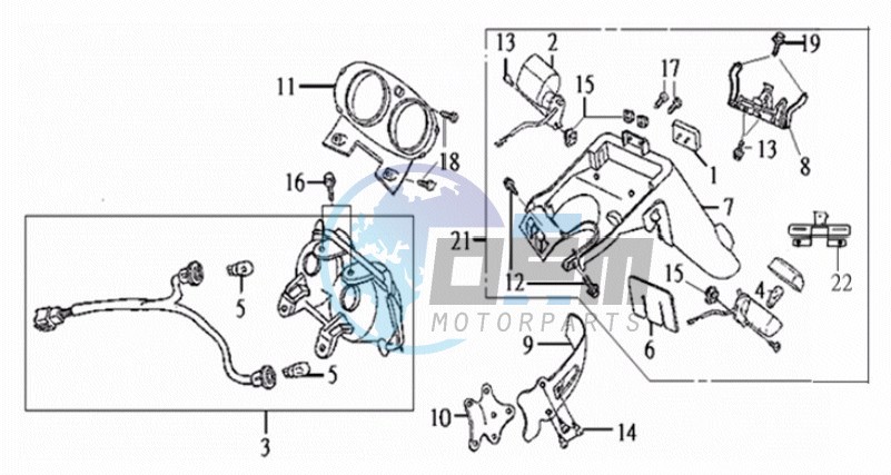 TAIL LIGHT - INDICATORS - REAR MUDGUARD