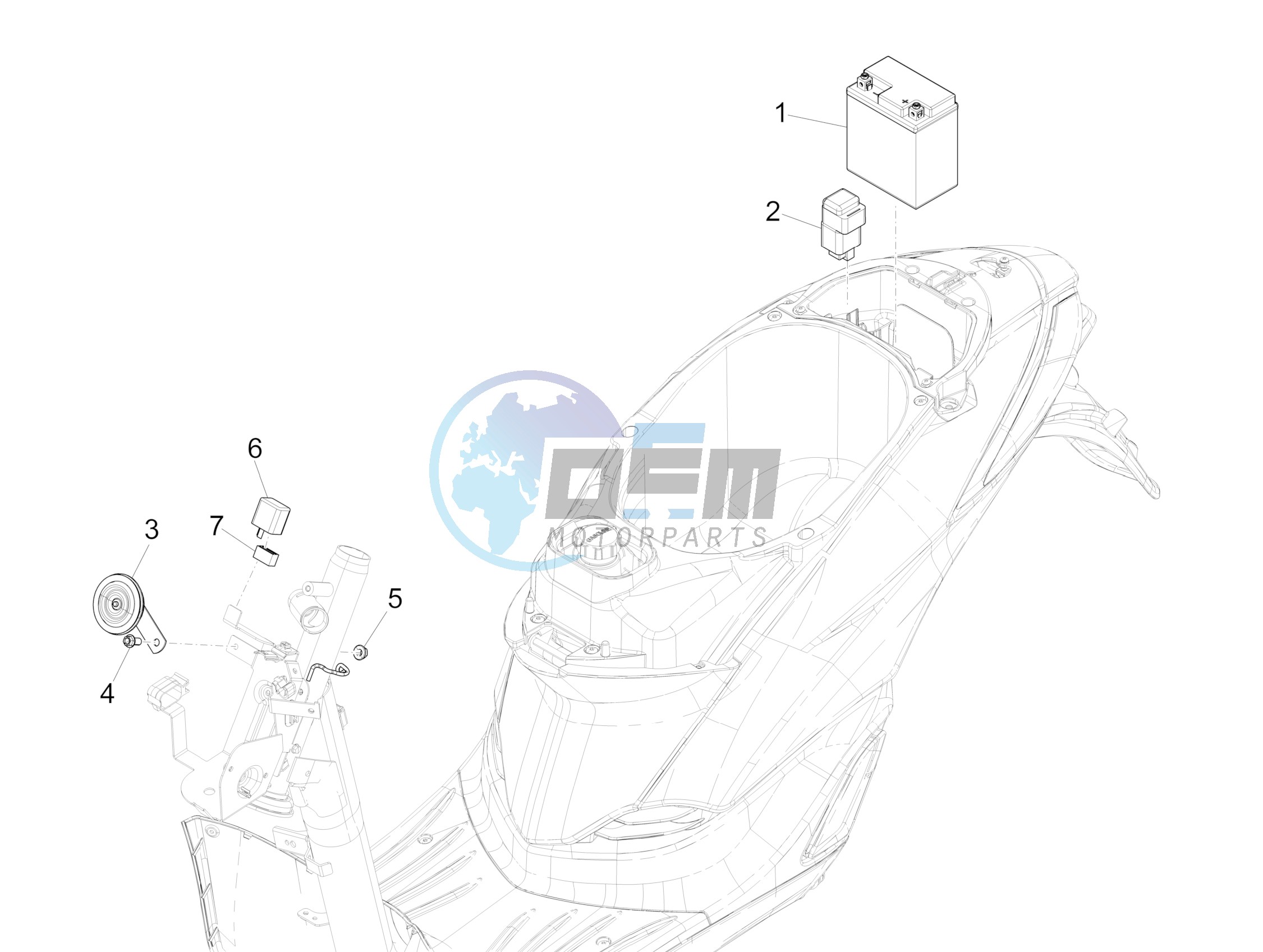 Remote control switches - Battery - Horn