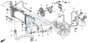 CBR900RR FIRE BLADE drawing RADIATOR (CBR900RR2,3)