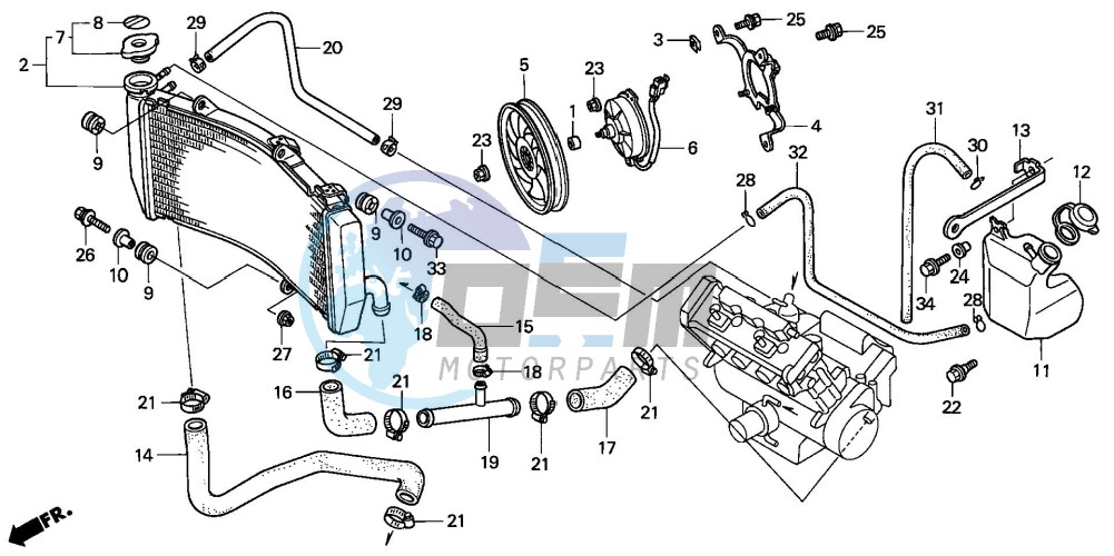 RADIATOR (CBR900RR2,3)