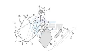 RSV 2 1000 drawing Central body - RH fairings