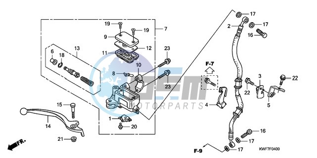 FR. BRAKE MASTER CYLINDER