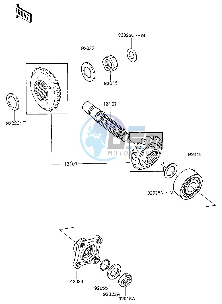 FRONT BEVEL GEARS