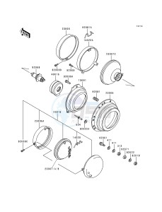 KZ 1000 P [POLICE 1000] (P15-P19) [POLICE 1000] drawing HEADLIGHT-- S- -