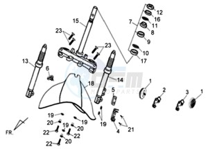 ALLO GT 25KMH 50 drawing FRONT FORK / STEERING HEAD BEARING