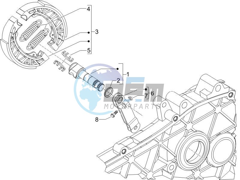 Rear brake - Brake jaw