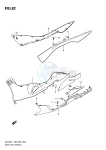 AN400 (E03) Burgman drawing SIDE LEG SHIELD (AN400L1 E3)