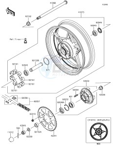 NINJA 650 EX650KHF XX (EU ME A(FRICA) drawing Rear Hub