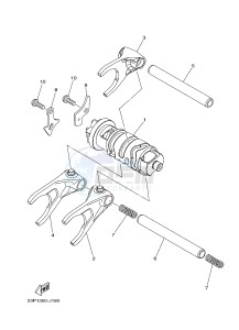 XT1200Z (2BS4) drawing SHIFT CAM & FORK