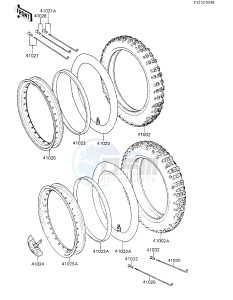 KL 250 C [KLR250] (C1-C2) [KLR250] drawing WHEELS_TIRES