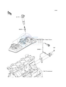 ZX 600 R [NINJA ZX-6R MONSTER ENERGY] (R9FA) R9FA drawing IGNITION SYSTEM