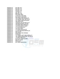 AN250 (E2) Burgman drawing * COLOR CHART *