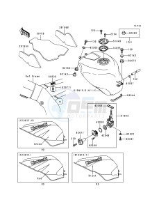 ZX 600 G [NINJA ZX-6R] (G1-G2) [NINJA ZX-6R] drawing FUEL TANK -- ZX600-G2- -