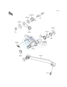 KLX 650 A [KLX650R] (A1-A3) [KLX650R] drawing GEAR CHANGE MECHANISM