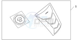 CBR1000RRA UK - (E / MKH) drawing TANKPAD / FUEL LID COVER