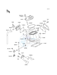 KX 125 M (M1) drawing CYLINDER HEAD_CYLINDER