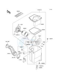 KLF 300 [BAYOU 300] (B15-B17) [BAYOU 300] drawing AIR CLEANER