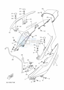 YP400RA XMAX 400 ABS (BL16) drawing SIDE COVER