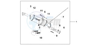 VFR1200FD VFR1200F UK - (E) drawing TITANIUM SLIPON EXH VFR1200F