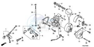 TRX500FAA Australia - (U) drawing SELECT LEVER