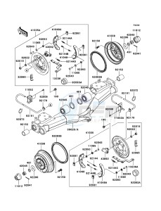 MULE 3010 DIESEL 4x4 KAF950B6F EU drawing Rear Hub