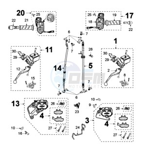 GEOPOLIS 250 drawing BRAKE SYSTEM