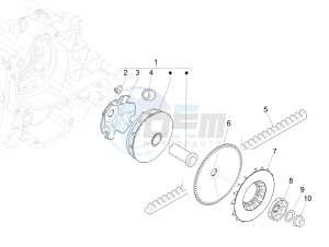 SPRINT 50 4T 3V 25 KMH E4 25 kmh (EMEA) drawing Driving pulley