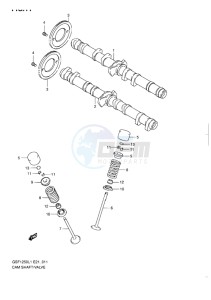 GSF-1250 BANDIT EU drawing CAM SHAFT - VALVE