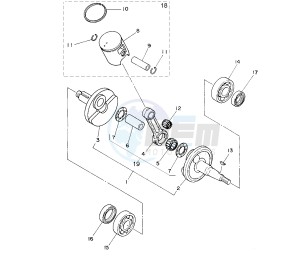 YZ LC-LW 80 drawing CRANKSHAFT AND PISTON