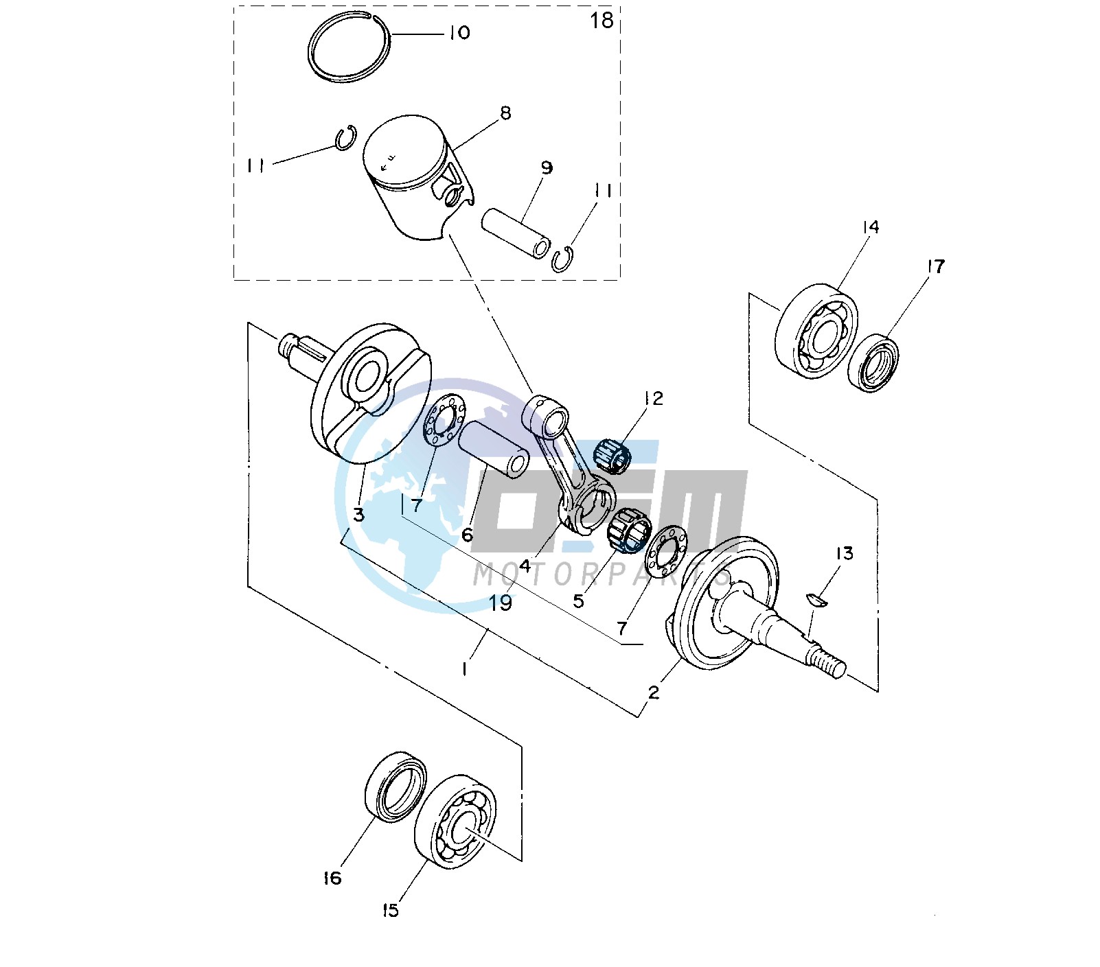 CRANKSHAFT AND PISTON