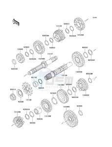 KLX300 A [KLX300R] (A10) A10 drawing TRANSMISSION