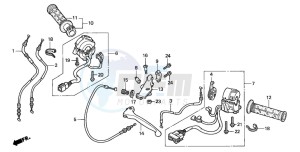 CBR600F drawing HANDLE LEVER/SWITCH/CABLE (1)