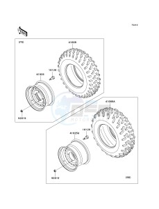 KRF 750 D [TERYX 750 4X4] (D8F) D8F drawing WHEELS_TIRES