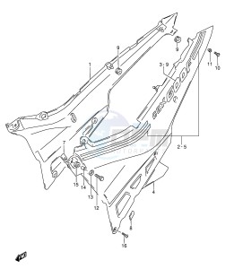 GSX600F (E2) Katana drawing FRAME COVER (MODEL J)