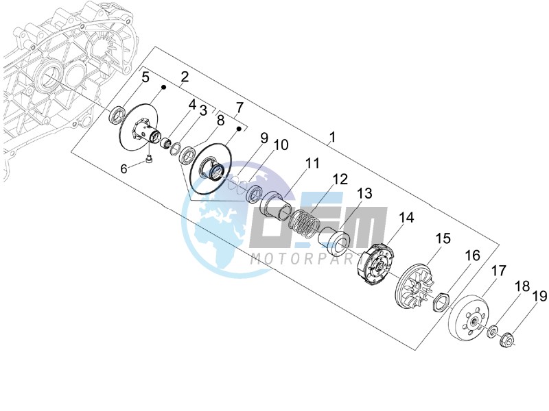 Driven pulley