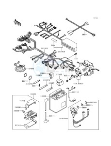 ZX 1100 F [GPZ 1100 ABS] (F1) [GPZ 1100 ABS] drawing CHASSIS ELECTRICAL EQUIPMENT