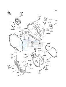 KLF300 4x4 KLF300-C17 EU GB drawing Engine Cover(s)