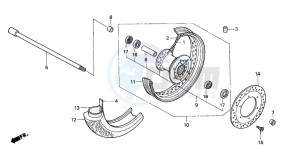 VT750CA drawing FRONT WHEEL