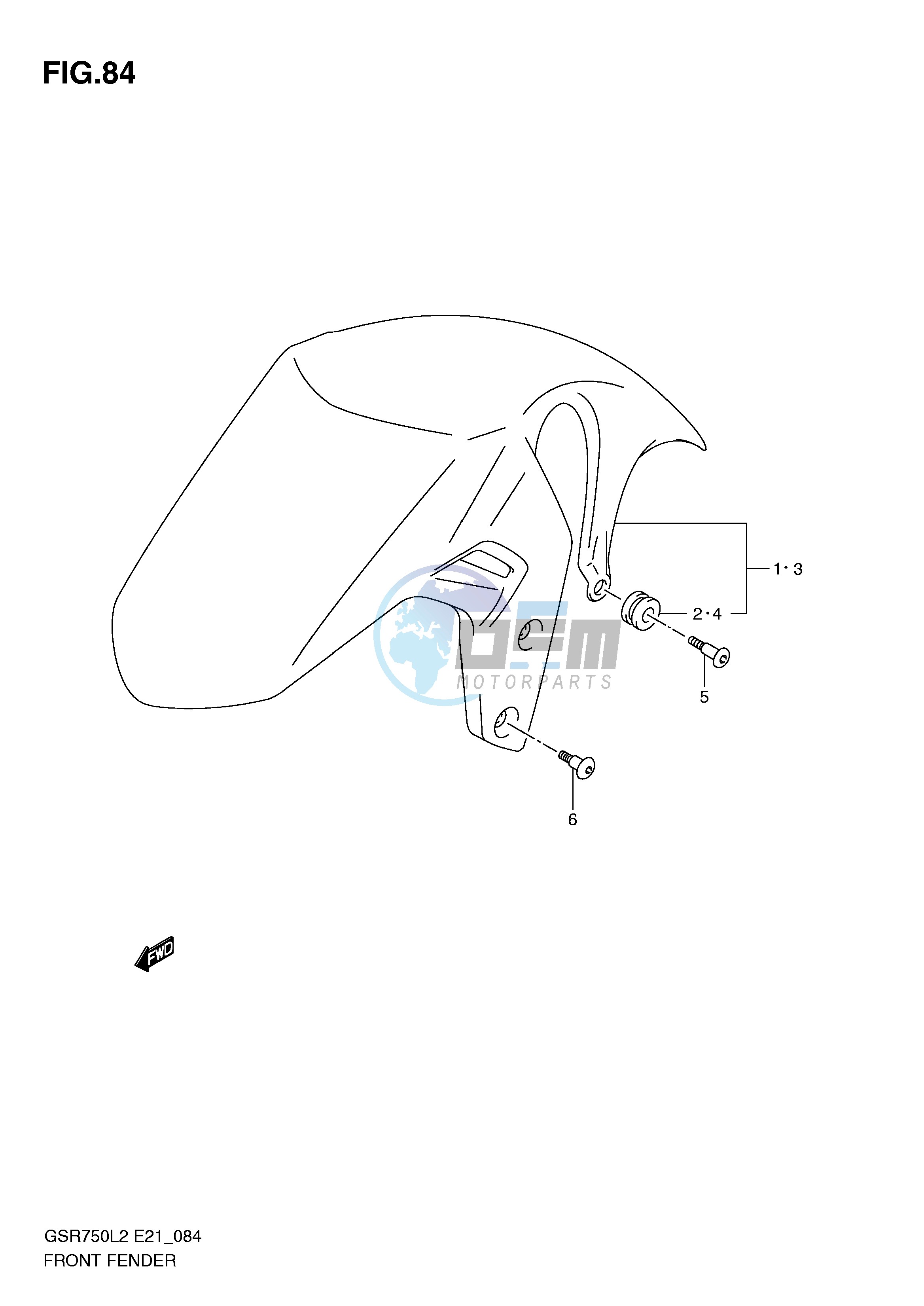 FRONT FENDER (GSR750AUEL2 E21)