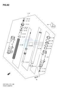 GSF1250 (E21) Bandit drawing FRONT DAMPER (GSF1250AL1 E21)