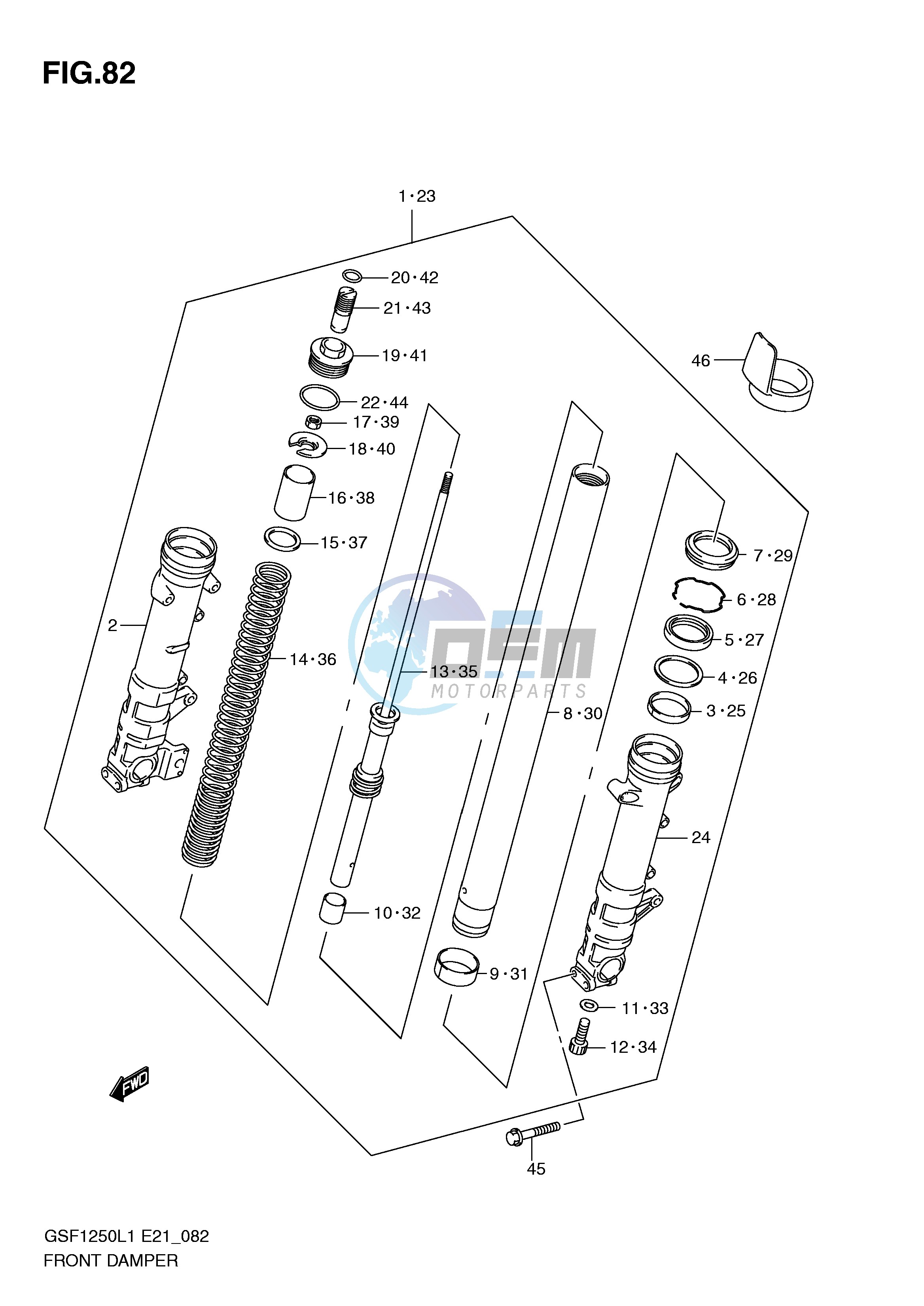 FRONT DAMPER (GSF1250AL1 E21)